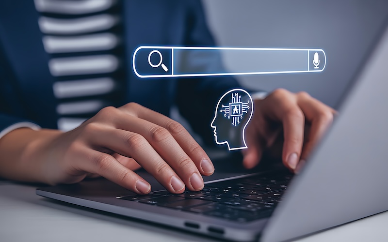 Person som söker via AI